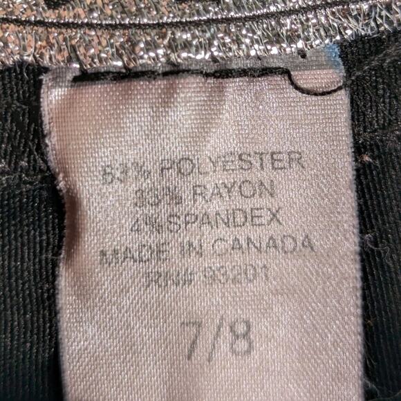 Valia 7/8 Black Cropped Dress Pants Women Belted Waist Canada Stretch Office - Picture 4 of 4